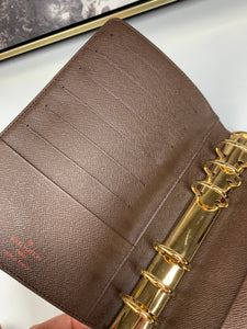 Louis Vuitton Medium Ring Agenda Cover Damier Ebene with Notepad Refil –  Mills Jewelers & Loan