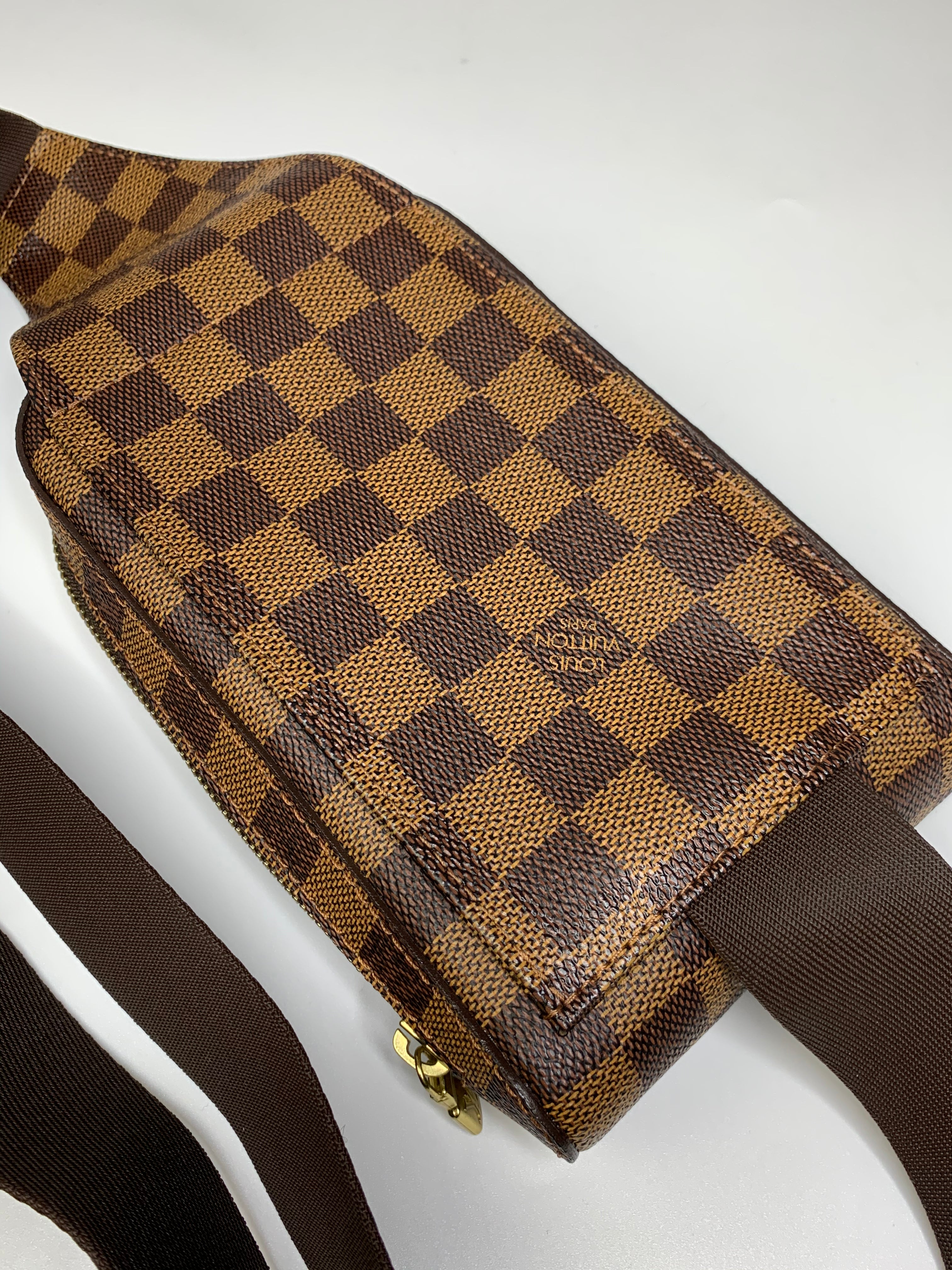 Louis Vuitton Damier Geronimos Leather Fabric Brown Cross body bag 959