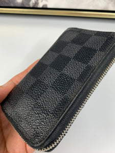 Authentic Louis Vuitton Damier Azur Zippy coin purse card wallet