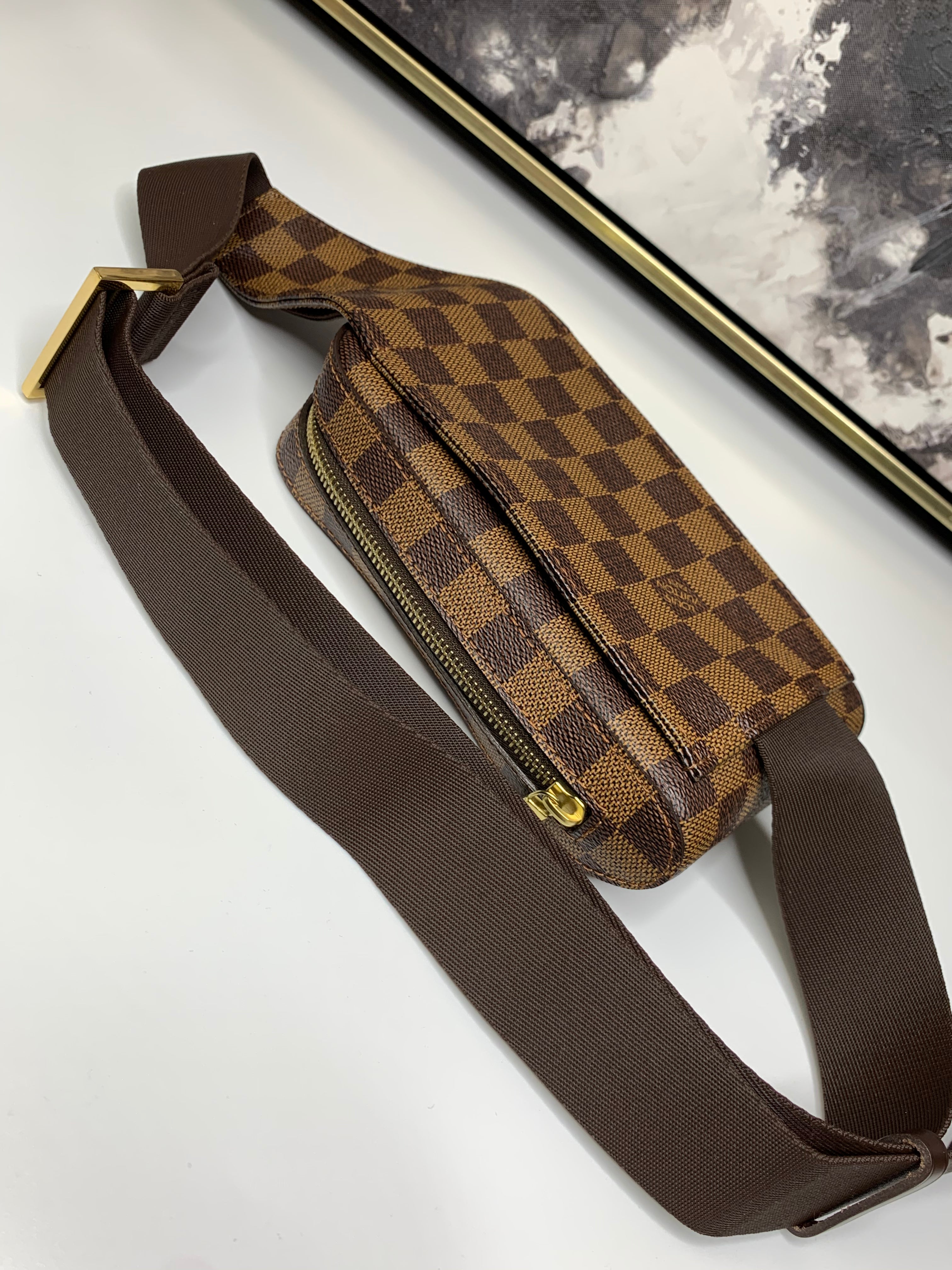 Geronimo leather crossbody bag Louis Vuitton Brown in Leather - 29373888