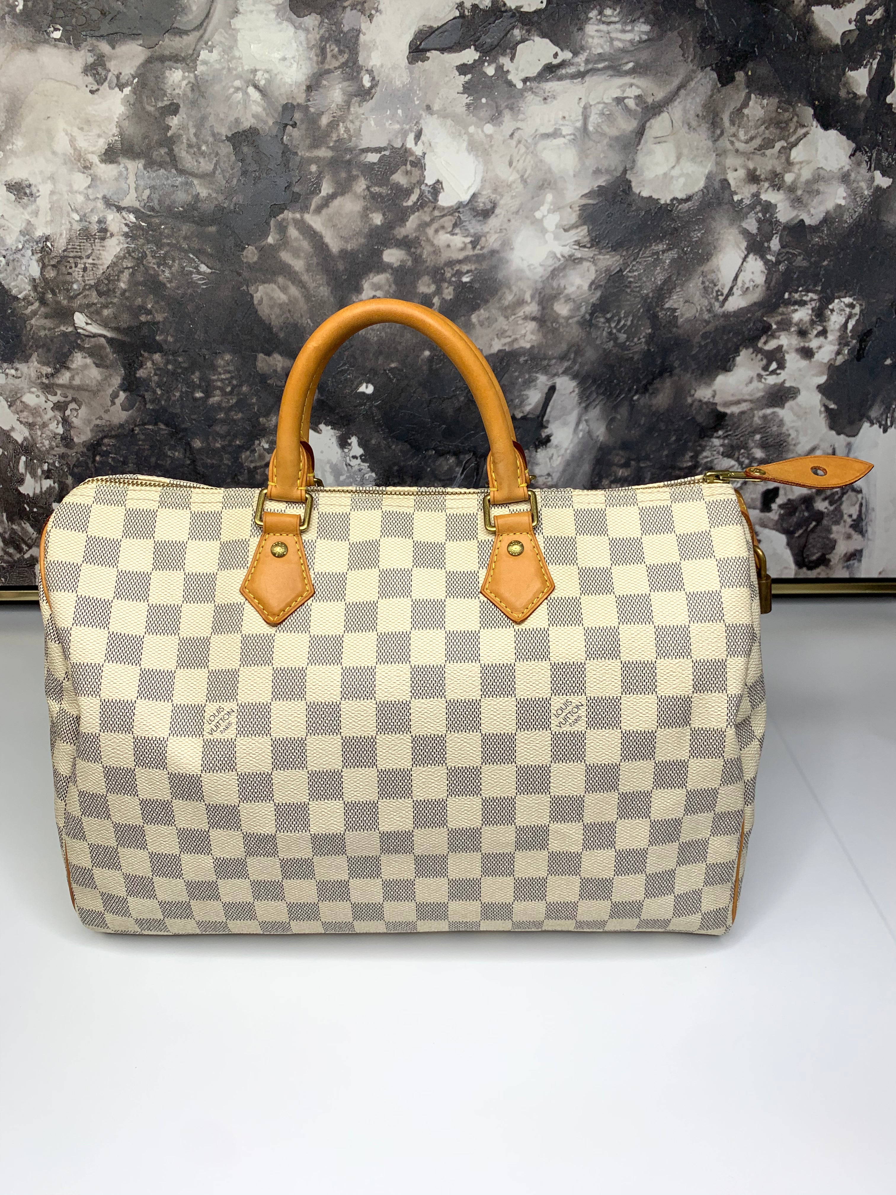 Louis Vuitton Speedy 35 handbag in brown damier canvas and brown
